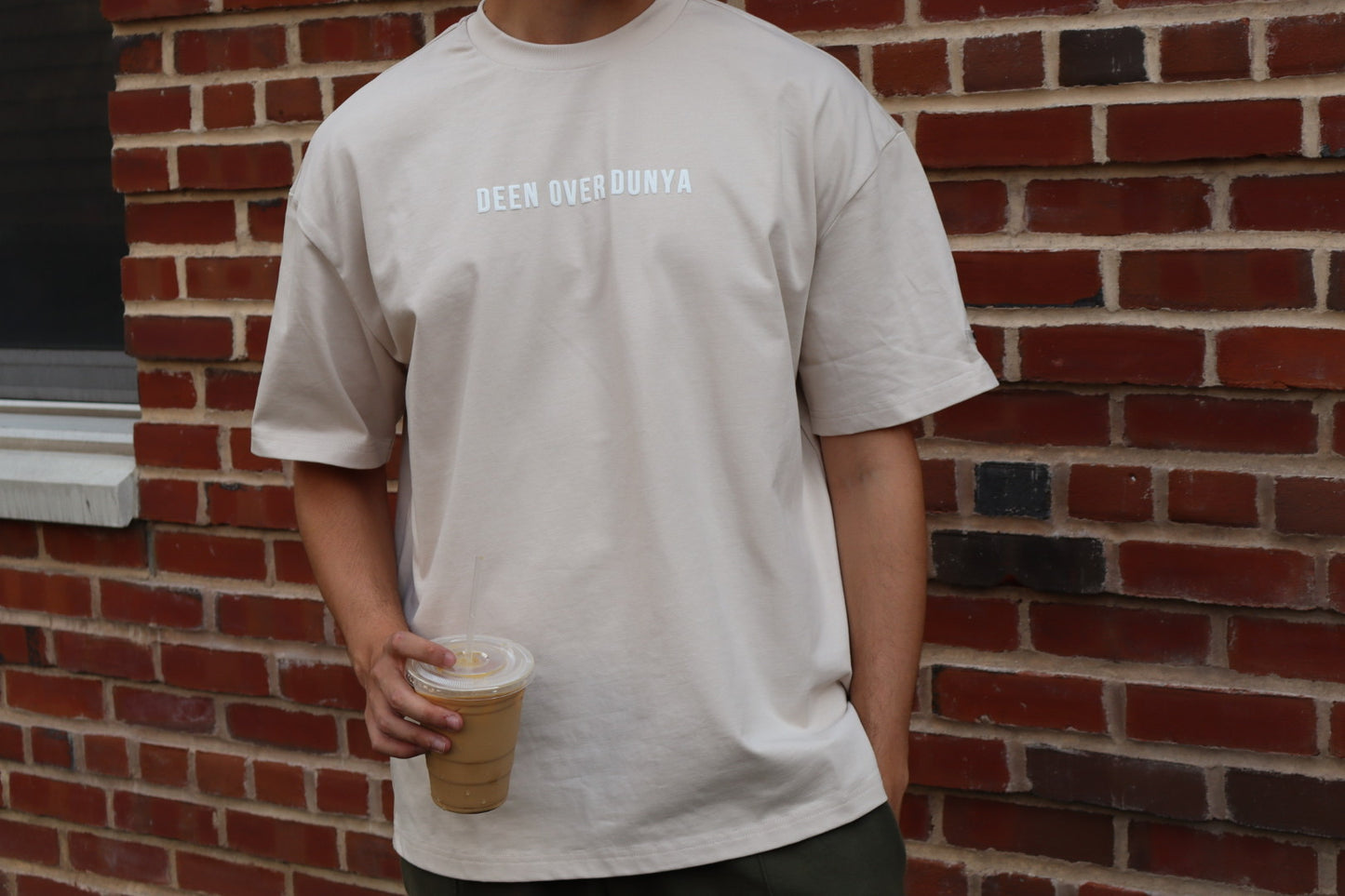 Deen Over Dunya Tee – Beige