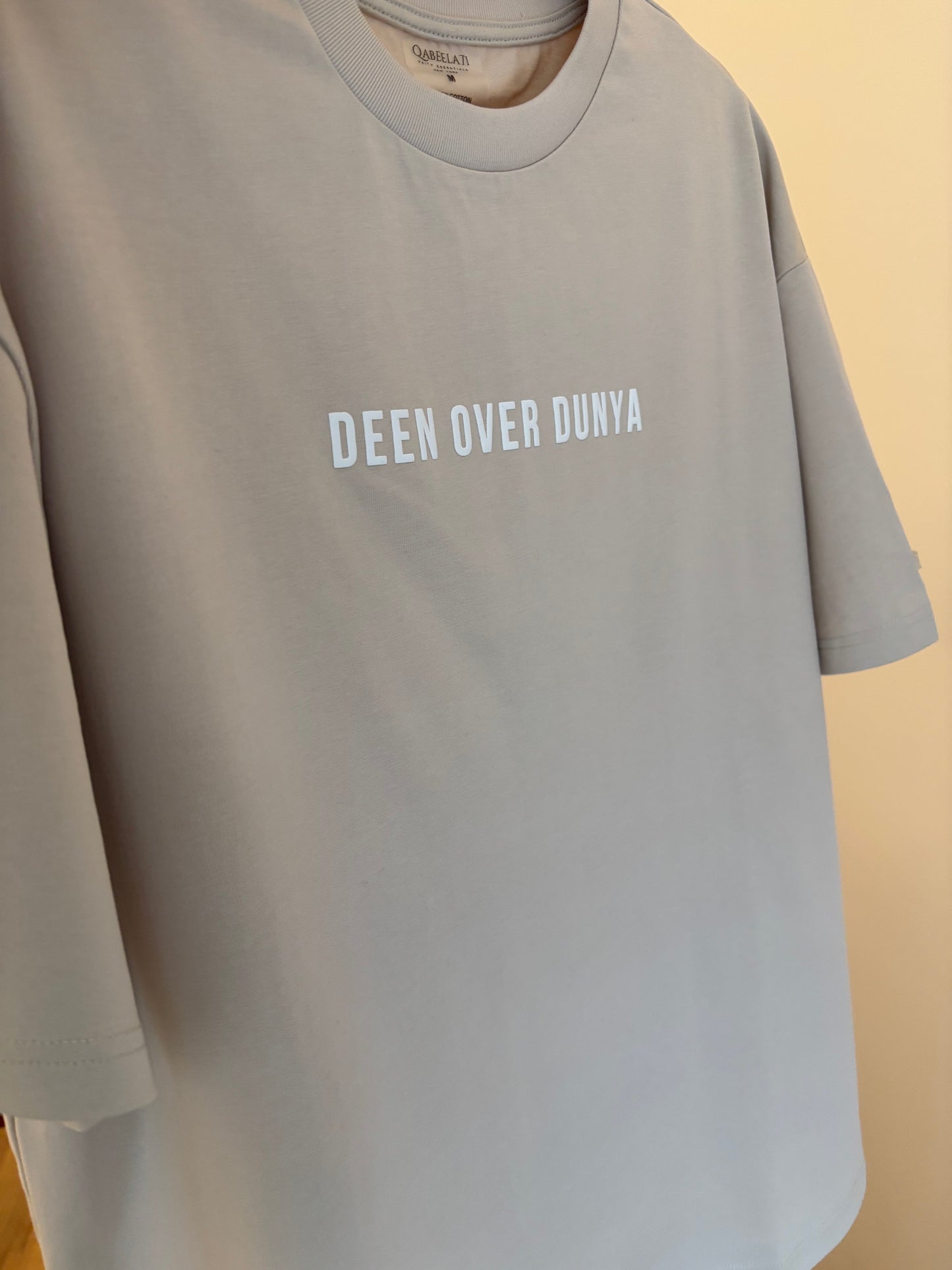 Deen Over Dunya Tee – Beige