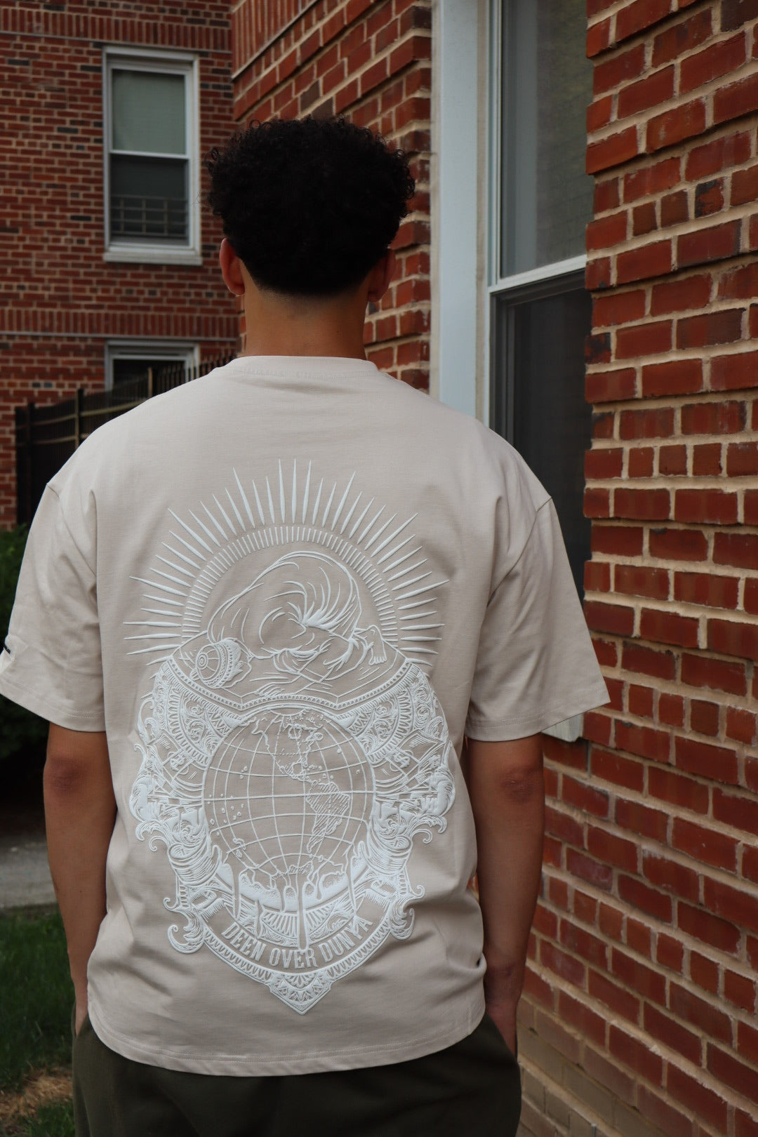 Deen Over Dunya Tee – Beige
