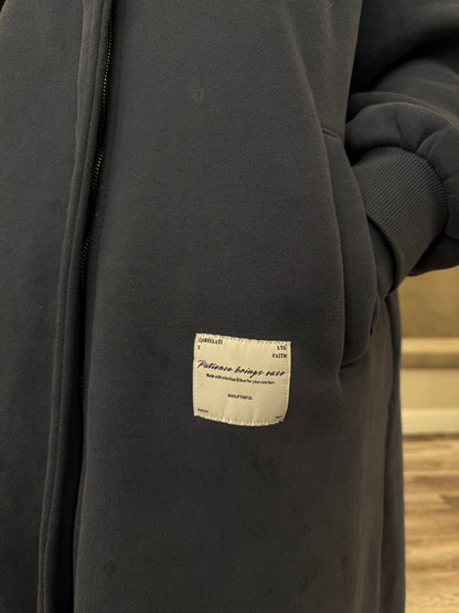 Shadow Maxi Hoodie - Navy Blue
