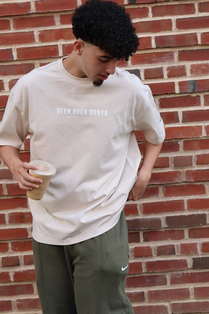 Deen Over Dunya Tee – Beige