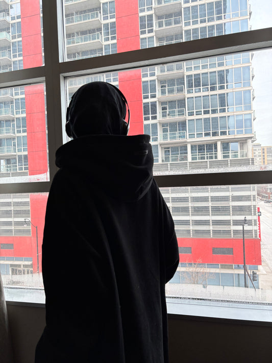 Shadow Maxi Hoodie - Black