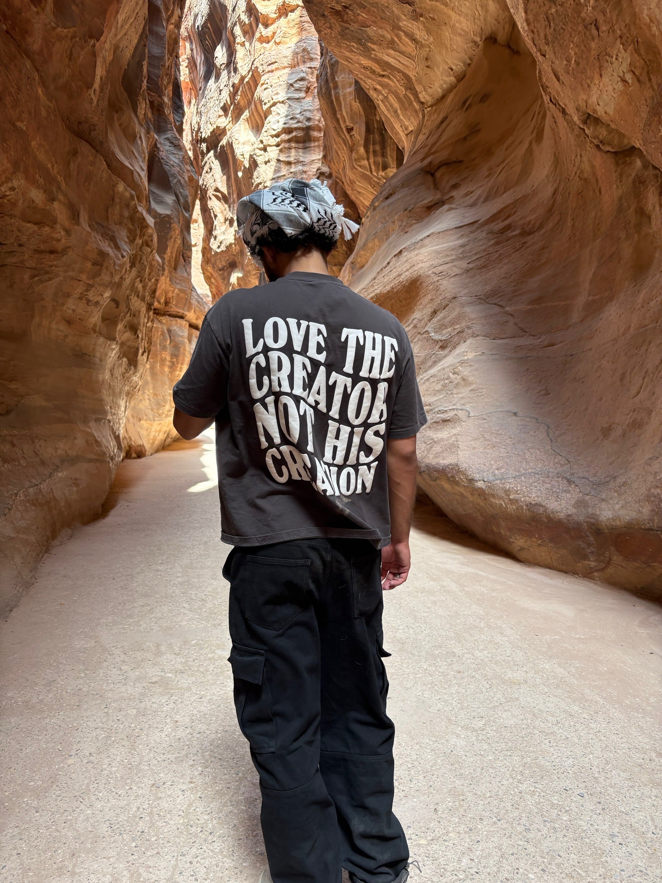 Faith First Tee - Shadow Gray