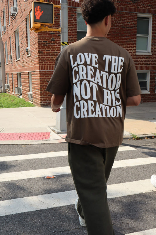 Faith First Tee - Brown