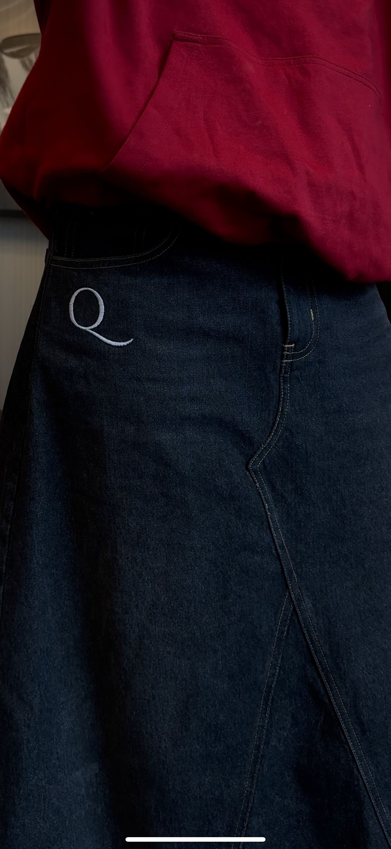 Denim Skirt A-Line Modest