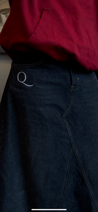 Denim Skirt A-Line Modest