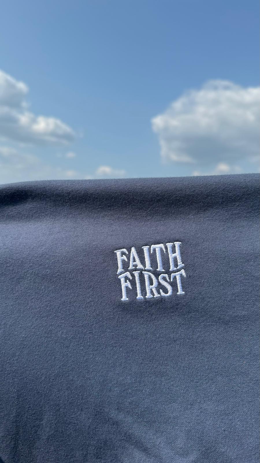 Faith First Puff Print Hoodie